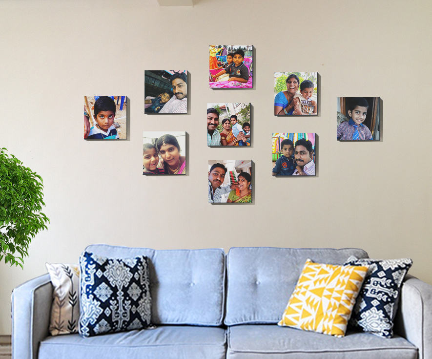 PERSONALISED YOUR PHOTO TILE PHOTOTILE MIXTILE 20 X 20CM THAT STICK TO WALL-UK!